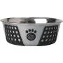 PetRageous 13098 Fiji Stainless-Steel Non-Slip Dishwasher Safe Dog Bowl 3.75-Cup Capacity 6.75-inch Diameter 2.5-inch Tall for Medium and Large Dogs, Light Gray/Black PetRageous 13098 Fiji Stainless-Steel Non-Slip Dishwasher Safe Dog Bowl 3.75-Cup Capacity 6.75-inch Diameter 2.5-inch Tall for Medium and Large Dogs, Light Gray/Black