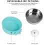 Petworld Paragon Detachable 2in1 Dog Crate Water Bowl no Spill Removable Hanging-on Dog Food Bowls Stainless Steel pet Feeder Suitable for Dog Cat Rabbit Bird