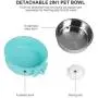 Petworld Paragon Detachable 2in1 Dog Crate Water Bowl no Spill Removable Hanging-on Dog Food Bowls Stainless Steel pet Feeder Suitable for Dog Cat Rabbit Bird
