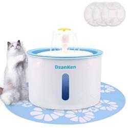 Cat Water Fountain Pet Water Dispenser 2.5L/84oz Large Capacity Super Quiet Circulating Drinking Water with 3 Filters 1 Mat for Dog Kitty Stay Healthy and Hygienic