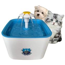 Purrfect World Cat and Dog Water Fountain w/Carbon - Ion Exchange Filter : 84 Oz / 2.5L Capacity : Provides Fresh Filtered Water for Your Pet