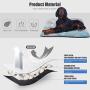 DayDayFun Winter Pet Placemat Europe Alps Rising Sun Peaceful Quiet Morning Scenery Snowy Hills ICY Weather Various Styles and Sizes of Pet Mats Blue Black White
