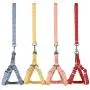 Jecikelon Safety Dog Harness and Leash Set for Daily Outdoor Walking Running Training Classic Lattice Adjustable Harness and Dog Harness Jecikelon Safety Dog Harness and Leash Set for Daily Outdoor Walking Running Training Classic Lattice Adjustable Harness and Dog Harness