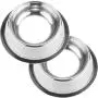 KUNWU Stainless Steel Cat Feeding and Watering Supplies Bowls Basins for Medium Cats Set of 2 Pieces (350 ml) KUNWU Stainless Steel Cat Feeding and Watering Supplies Bowls Basins for Medium Cats Set of 2 Pieces (350 ml)