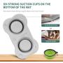 YOPINLIVE Double Dog Bowl, Pet Feeding Station, Stainless Steel Water and Food Bowls with Non Skid Non Spill Silicone Mat, Premium Quality Dog Bowl Holder for Mini Small Medium Dogs Cats Puppy
