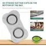 YOPINLIVE Double Dog Bowl, Pet Feeding Station, Stainless Steel Water and Food Bowls with Non Skid Non Spill Silicone Mat, Premium Quality Dog Bowl Holder for Mini Small Medium Dogs Cats Puppy
