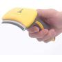 Canple Deshedding Brush Groom Comb 4 inches Curved Edge Long & Short Teeth Undercoat Grooming & Shedding Tool for Short, Medium and Long Hair Dogs and Cats (4 inches)