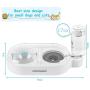 URPOWER Cat Bowls Small Dog Bowls 2 in 1 Water Food Bowl Non Slip Anti Spill Stable Design Separation Double Bowls with 17oz Automatic Water Dispenser Pet Food Water Dish for Cats Small Dogs and Pets