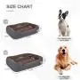 LUOLIIL VOE Large Dog Bed for Medium/Large Dog, Super-Soft Rectangle Pet Bed with Anti-Slip Bottom for Dog&Cat(up to 55lbs)