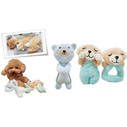 Interactive Plush Toy Set (3 Packs) with Squeaker and Jingle Sounds for Puppies and Small Dog Birthday Gift Set