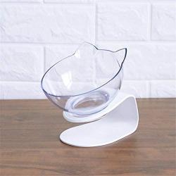 Cat Bowls Elevated Pet Food Water Bowl Raised Elevated Neck Guard Stand Feeder Slow Feeder Healthy Pet Food or Water Station Tilt Design Neck Guard Stand Raised The Bottom for Cats and Small Dogs