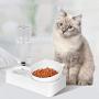 kathson Cat Gravity Water & Food Bowls 15°Tilt Design Automatic Water Dispenser Protect Pets Spine Anti Vomiting for Medium and Small Pets
