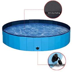 XKISS Foldable Dog Bath Pool (63 inch Collapsible Dog Pool for Dogs Cats and Kids