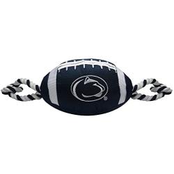 Pets First NCAA Penn State Nittany Lions Football Dog Toy, Tough Quality Nylon Materials, Strong Pull Ropes, Inner Squeaker, Collegiate Team Color