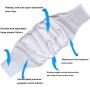 Teamoy Reusable Wrap Diapers for Male Dogs, Washable Puppy Belly Band Pack of 3 (XL, 25''-29'' Waist, Black+ Gray+ Lake Blue)