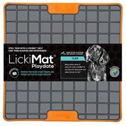 Lickimat Tuff, Heavy-Duty Dog Slow Feeders for Boredom & Anxiety Reduction; Perfect for Food, Treats, Yogurt, or Peanut Butter. Fun Alternative to a Slow Feed Dog Bowl!