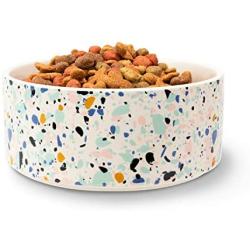 Now House for Pets by Jonathan Adler Jonathan Adler: Now House Terrazzo Standard Bowl, 6.75'' | Dishwasher Safe, Easy to Clean Dog Bowl | Great for Dry Dog Food and Wet Dog Food or Water