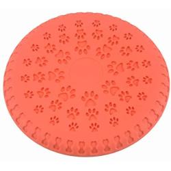 Dog Flying Discs Interactive Frisbee Training Toys Durable Floating Soft Flexible Rubber Training Saucer for Medium-Large Big Dogs Pet- 9 inch