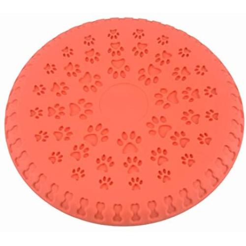 Dog Flying Discs Interactive Frisbee Training Toys Durable Floating Soft Flexible Rubber Training Saucer for Medium-Large Big Dogs Pet- 9 inch