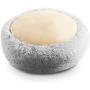 Hollypet Self-Warming Donut Pet Bed Luxury Cozy Nest Sleeping Bed Round Faux Fur Bed for Cats and Small Medium Dogs