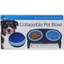 DUKES Collapsible Dual Elevated Pet Travel Food Water Bowl Feeder Container
