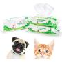 PUPTECK Pet Grooming Wipes for Dogs & Cats - 8.3''x8'' Hypoallergenic Cleaning Wipes for Ears/Eyes/Face/Butt/Paw/Body, Fragrance-Free, Earth-Friendly, 80 Counts per Pack, Multi Packs