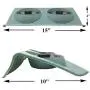 Pet Fit For Life Double Cat Dog Bowl Pet Feeding Station Stainless Steel No Spill Food and Water Bowls for Cats Kittens Small Dogs and Puppies Pet Fit For Life Double Cat Dog Bowl Pet Feeding Station Stainless Steel No Spill Food and Water Bowls for Cats Kittens Small Dogs and Puppies