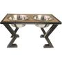 Elevated Dog Bowls for Large Dogs – Raised Dog Bowl for Medium Dogs with 2 Stainless Steel Dog Food and Water Bowls. Mango Wood Top on Sturdy Black Metal Stand. Double Dog Bowl Stand with Dog Dishes