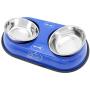 SMALLLEE_LUCKY_STORE Pet Feeding Watering Supplies Small Dog Bowl, Blue, Small