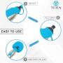Dog Water Bottle, Stainless Steel Dog Water Dispenser, Portable Dog Water Bottle for Walking, Hiking, Running, Travel Dog Water Bottle, Easy to Use (Blue)