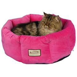 Armarkat Round or Oval Shape Pet Cat Bed for Cats and Small Dogs