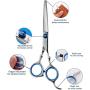 sesaisi Pet Dog Grooming Scissors Professional Hair Grooming Scissors Curved Shears Kit Thinning Trimmer Comb Hair Cutting Tool 6 Pieces Set