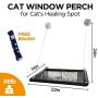 12 STAIR -cat Window Perch, cat Window Bed, cat Hammock, cat Window Perch for Large cat Window seat, cat Exercise, cat Window Perch for Holds Two Large Cats Safe,Window Shelf for Indoor