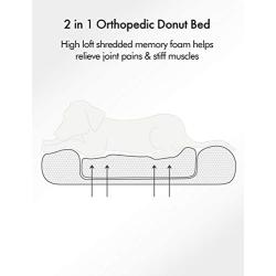 PETLIBRO Calming Dog Bed Donut - Cuddler Round Plush Dog Bed, Soft Warming Indoor for Small Medium Dogs and Cats, Sleeping Comfortable Pet Bed