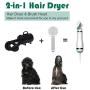 Pettool Pet Hair Dryer with Slicker Brush, Portable and Quiet 2 in 1 Pet Grooming Hair Dryer Blower with Removeable Slicker Brush, Adjustable 3 Temperatures Settings, for Large Dog, Daring Pet