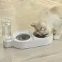 ELSPET 2 in1 Cats Gravity Waterer/Cats Food Bowl, Anti-Spill Raised Side/Anti-Slip Base, Pet Automatic Water Dispenser with Detachable Bowl and 500ml Water Bottle ELSPET 2 in1 Cats Gravity Waterer/Cats Food Bowl, Anti-Spill Raised Side/Anti-Slip Base, Pet Automatic Water Dispenser with Detachable Bowl and 500ml Water Bottle