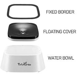 Petnurse Dog Bowl Dog Water Bowl No-Spill Pet Water Bowl Slow Water Feeder Dog Bowl No-Slip Pet Water Dispenser 35oz Feeder Bowl for Dogs and Cats …