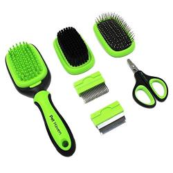 PetHaven Dog Brush & Cat Brush 6 in 1 Pet Grooming Kit Shedding De-matting Slicker Comb For Undercoat Long Short Haired Small Medium Large-Pet Hair Remover Dog Accessories & Dog Nail Trimmer