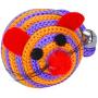Pudwy Lovely Stripe Nylon Rope Round Ball Mouse Long Tail Bell Pet Cat Bite Play Toy Cat Supplies