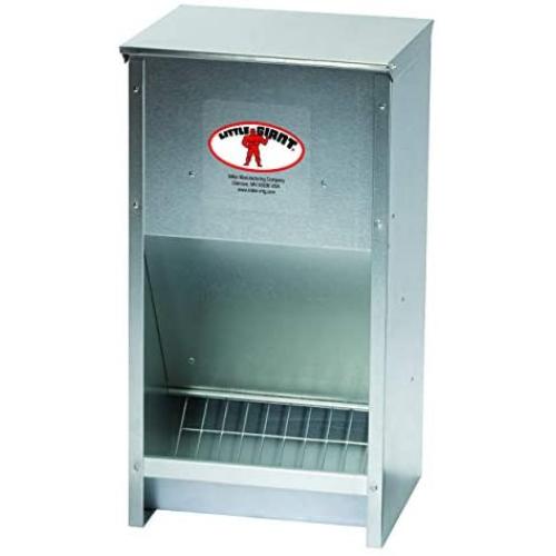 Little Giant Large Steel Poultry Feeder Galvanized High Capacity Poultry Feeder, 25 lbs (Item No. 171267)