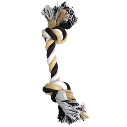 OmniPet Earthtone Dental Small Cotton Dog Toy, 10'' Rope with Two Knots