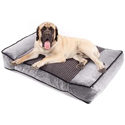 Pecute Large Dog Bed, Warm Plush & Cool Silk Double-Sided Pet Bed Four Seasons Available, Orthopedic Shredded Memory Foam Dog Beds, Washable Dog Lounge with Removable Cover Pecute Large Dog Bed, Warm Plush & Cool Silk Double-Sided Pet Bed Four Seasons Available, Orthopedic Shredded Memory Foam Dog Beds, Washable Dog Lounge with Removable Cover