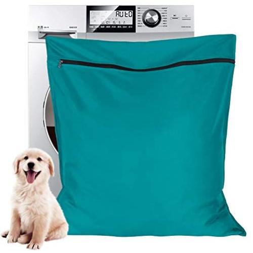 Auxsoul 1 Pack Pet Laundry Bag, Stops Pet Hair Blocking The Washing Machine, Big Size Wash Bag Ideal for Dog Cat Horse, Hair Remover Safely(6070cm)