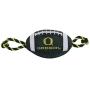 Pets First NCAA Oregon Ducks Football Dog Toy, Tough Quality Nylon Materials, Strong Pull Ropes, Inner Squeaker, Collegiate Team Color