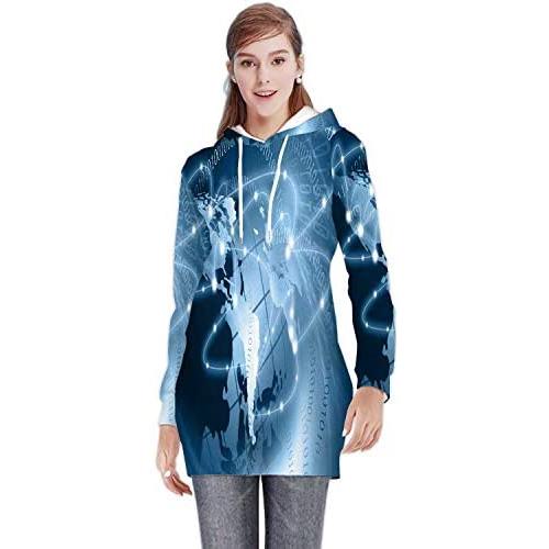 Wind Turbine Power Alternative Energy Sustainable Natural Resource Blue Sky Turbine,Womens Sweatshirt Casual Long Sleeve Pul