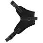 TAIL UP Black Pet Dog Harness Soft Front Range Vest No Pull Double Adjustable Walk Out Vest Collar Hand Strap