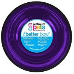 Platinum Pets Embossed Non-Tip Stainless Steel Cat/Dog Bowl