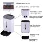 Automatic Pet Feeder Food Dispenser for Cats and Dogs, Programmable Portion Control Meal Scheduling, Voice Control Pet Feeder 4 Meals per Day, Battery & Power Supply Pet Feeder