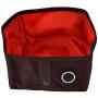 Puppia PLRA-PB9327-BR-FR Brown Trek Square Portable Bowl Pet-Bowls, One Size