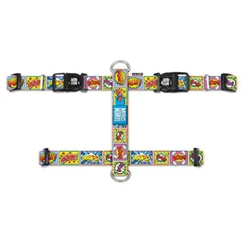 Max & Molly Ultra Secure and Comfortable Padded Neoprene Sport Step-in Dog Harness, Adjustable and Easy Control, Comic Max & Molly Ultra Secure and Comfortable Padded Neoprene Sport Step-in Dog Harness, Adjustable and Easy Control, Comic